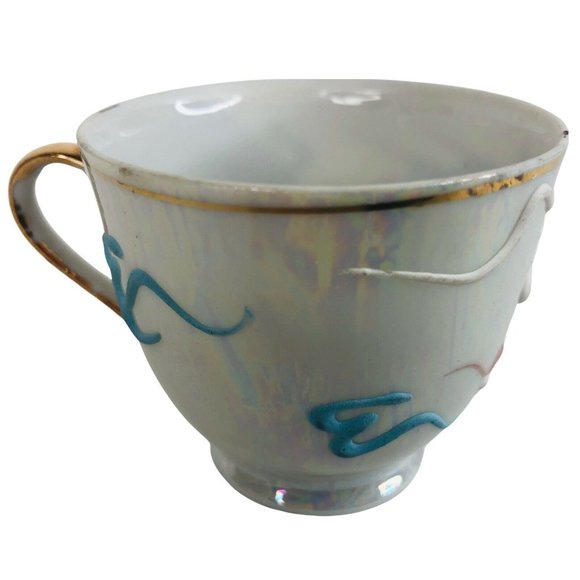Lustreware Moriage Dragon Espresso Cup And Saucer Set 3 OZ Teacup Demitasse - Picture 5 of 11
